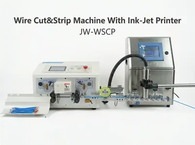 آلة قطع وتجريد الأسلاك مع طابعة نافثة للحبر JW-WSCP - آلة قطع وتعرية الأسلاك