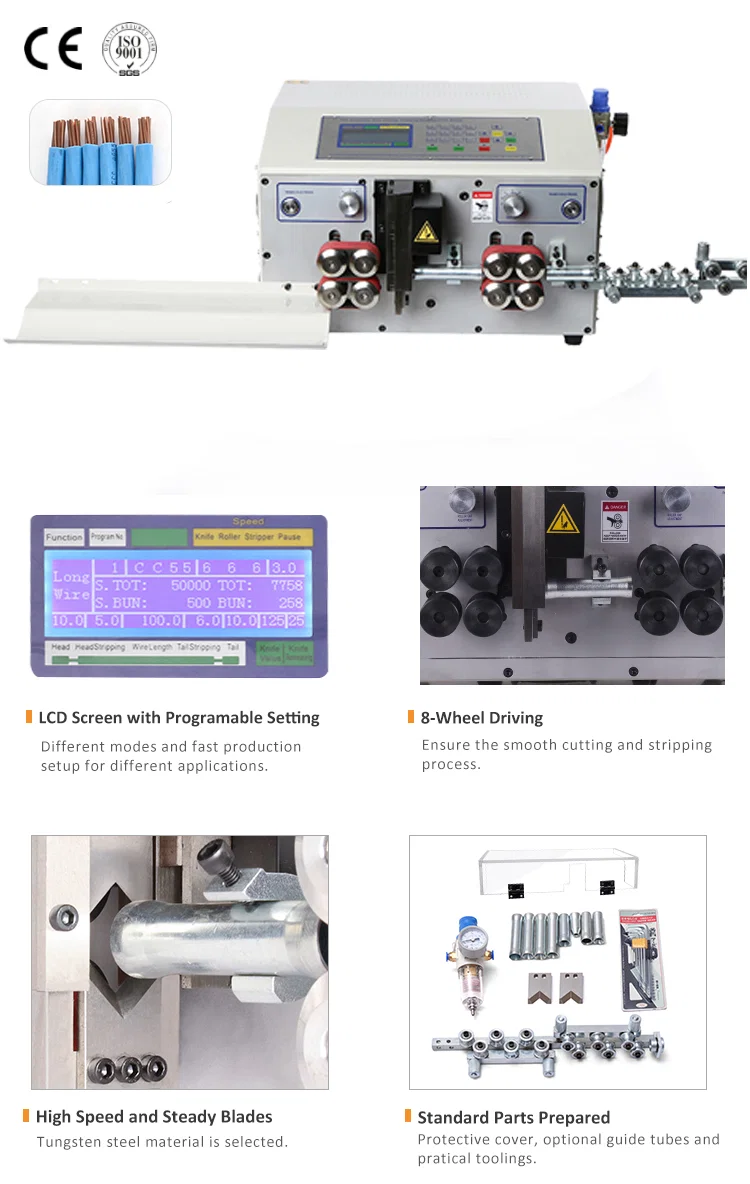 Supper Thick cable cutting and stripping machine, BV/BVR cable stripping machine, Automatic Cutting Stripping Machine, Wire Stripping Machine, Automatic Cable Stripping Machine Supper Gruba maszyna do cięcia i zdejmowania kabli, maszyna do zdziejania kabli BV/BVR, Automatyczna maszyna do zdziejania kabli, Maszyna do zdziejania kabli, Automatyczna maszyna do zdziejania kabli