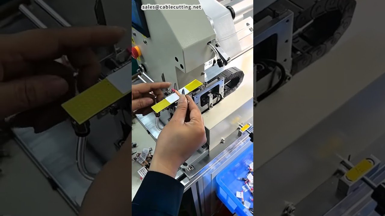 آلة وضع العلامات على الأسلاك - آلة لصق العلامات المطوية #factory #machine
