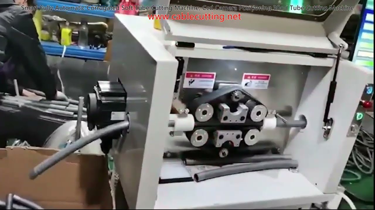 آلة قطع الأنابيب المموجة الناعمة الأوتوماتيكية الذكية – نظام تحديد المواقع بكاميرا CCD لقطع الأنابيب بقطر 30 مم