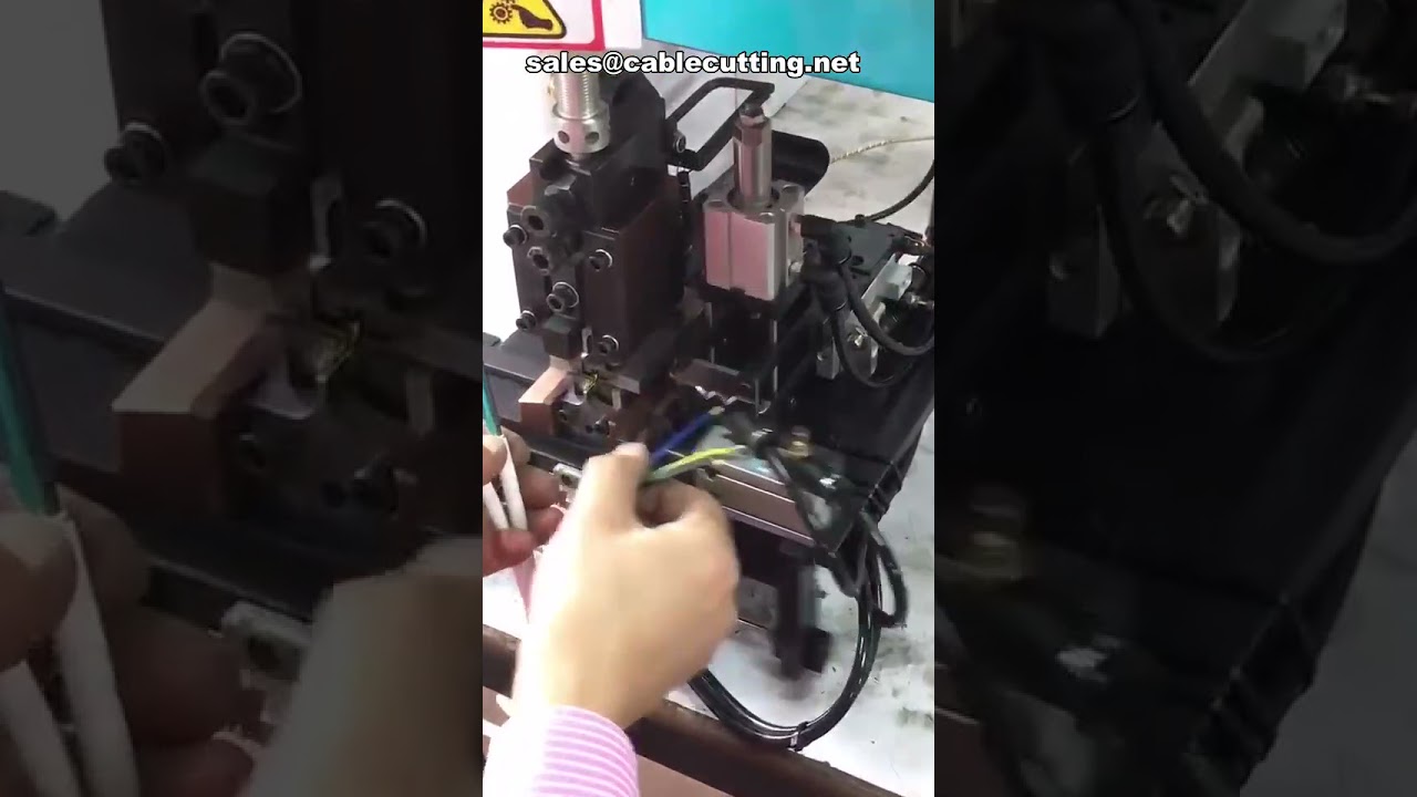 آلة قطع وسحب وعقص الأسلاك الأوتوماتيكية | ماكينة تجهيز الكابلات بدقة عالية